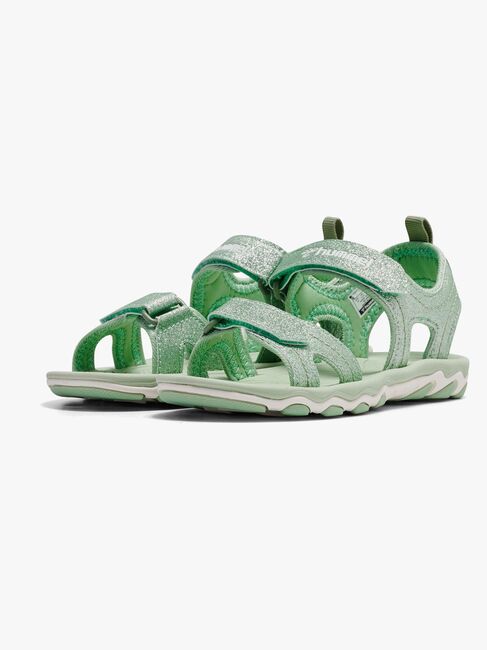 Hummel Glitter Jr Sandalen, Frosty Green