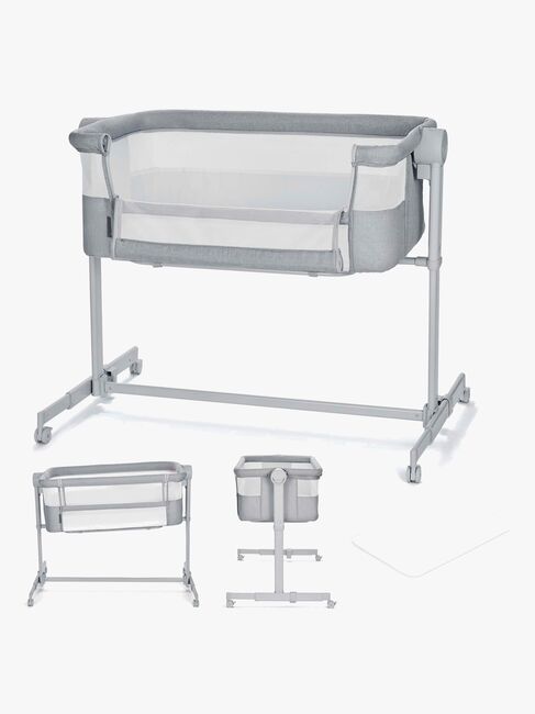 Kinderkraft Nestee Up 2 Beistellbett, Full Light Grey