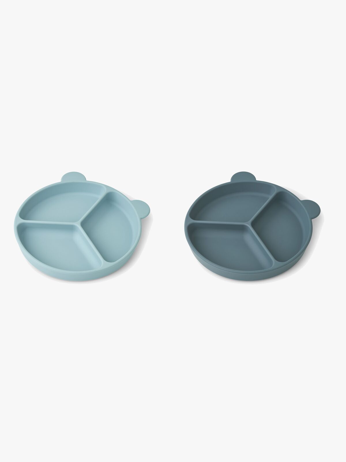 LIEWOOD Stacy Unterteilter Teller 2er-Pack, Sea Blue/Whale Blue