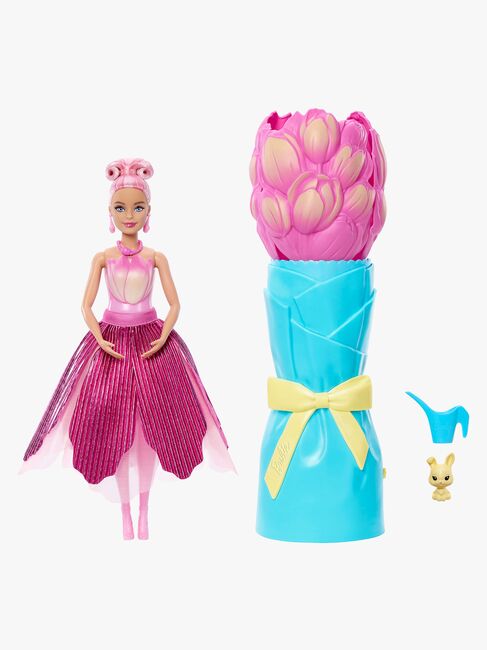 Barbie Petal Pop Flower Surprise Puppe Tulpe, Rosa