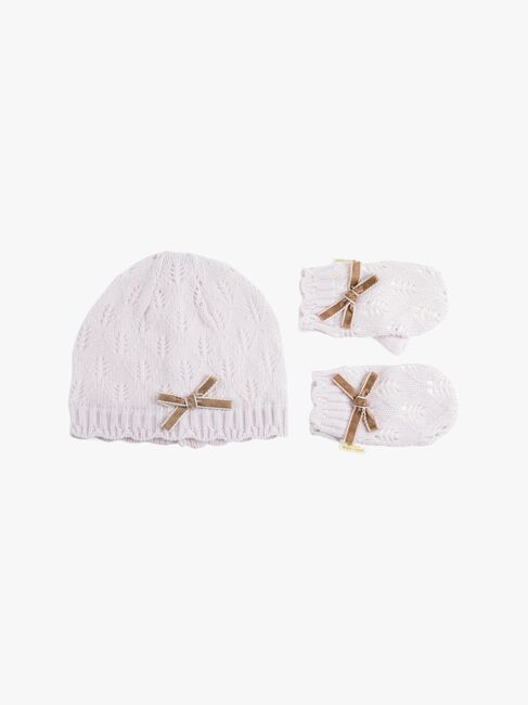 Petite Chérie Atelier Agnes Mütze und Handschuhe, Pink