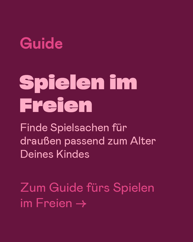 Guide zu Outdoor-Spielen, finde passende Spielsachen fürs Kind.