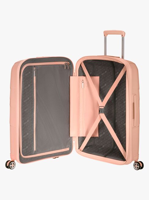 American Tourister StarVibe Spinner Koffer 70-77L, Metallic Peach
