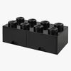 LEGO Aufbewahrungsbox mit Schublade 8, Schwarz