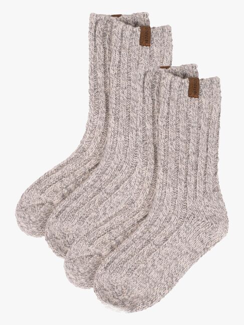 Lindberg Ragge Socken 2er-Pack Wollmischung, Grey Melange