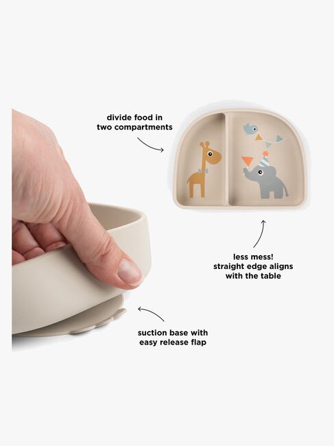 Done By Deer Celebration Unterteilter Teller Stick & Stay, Sand