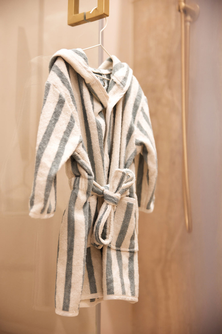 Jollein Bademantel, Stripe Sea Green