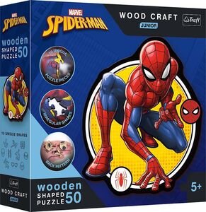 Trefl Wood Craft Junior Spider-Man Puzzle 50 Teile