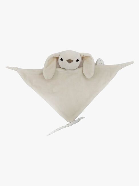 CarloBaby  Kaninchen Schmusetuch mit Schnullerkette, Beige