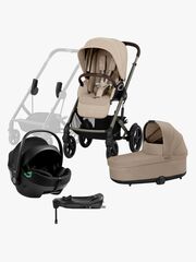 Cybex TALOS S Lux Kombikinderwagen inkl. Axkid GOKID Babyschale & Basis, Almond Beige