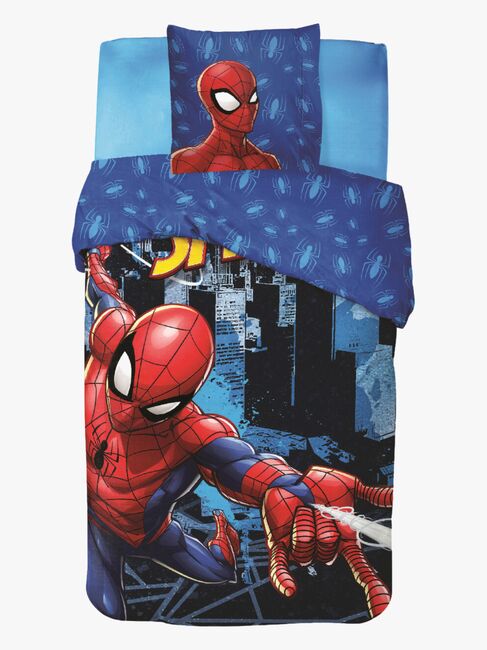 Marvel Spider-Man Bettwäsche 140x200 cm, Blau
