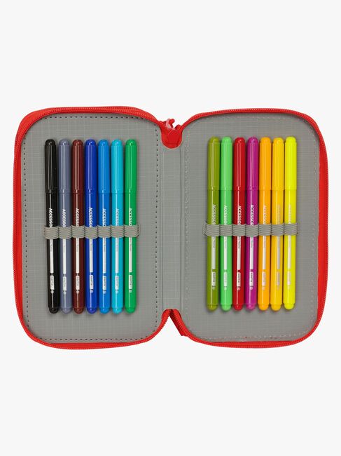 Spidey And His Amazing Friends Gefülltes Dreifach-Federmäppchen 37 Teile, Blau