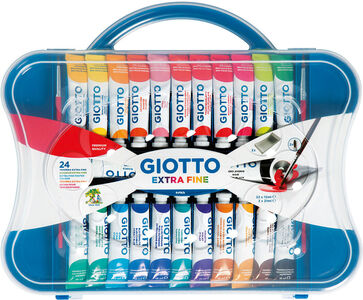 Giotto Extra fine poster paint tubes Farben 12 ml 24er-Pack, Mehrfarbig