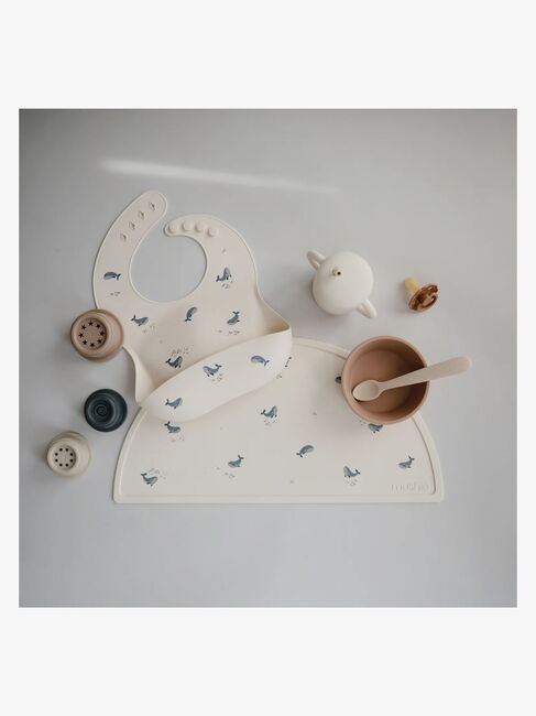 Mushie Tischset Silikon, Whales