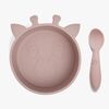 nuuroo Elia Giraffe Tellerset 2er-Pack Silikon, Woodrose