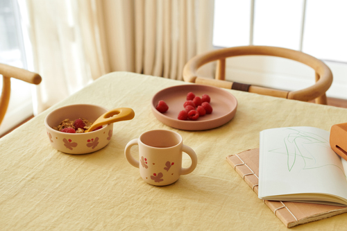 LIEWOOD Vivi Gemustertes Fütterset Silikon, Butterfly/Apple Blossom