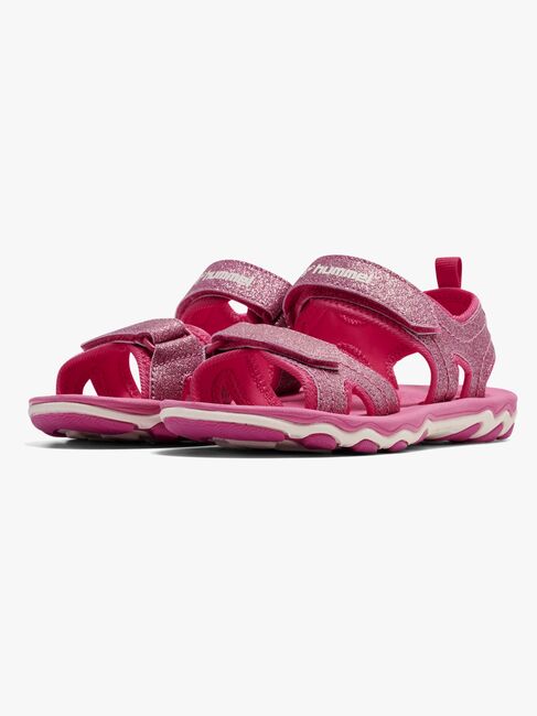 Hummel Glitter Jr Sandalen, Pink Flambé