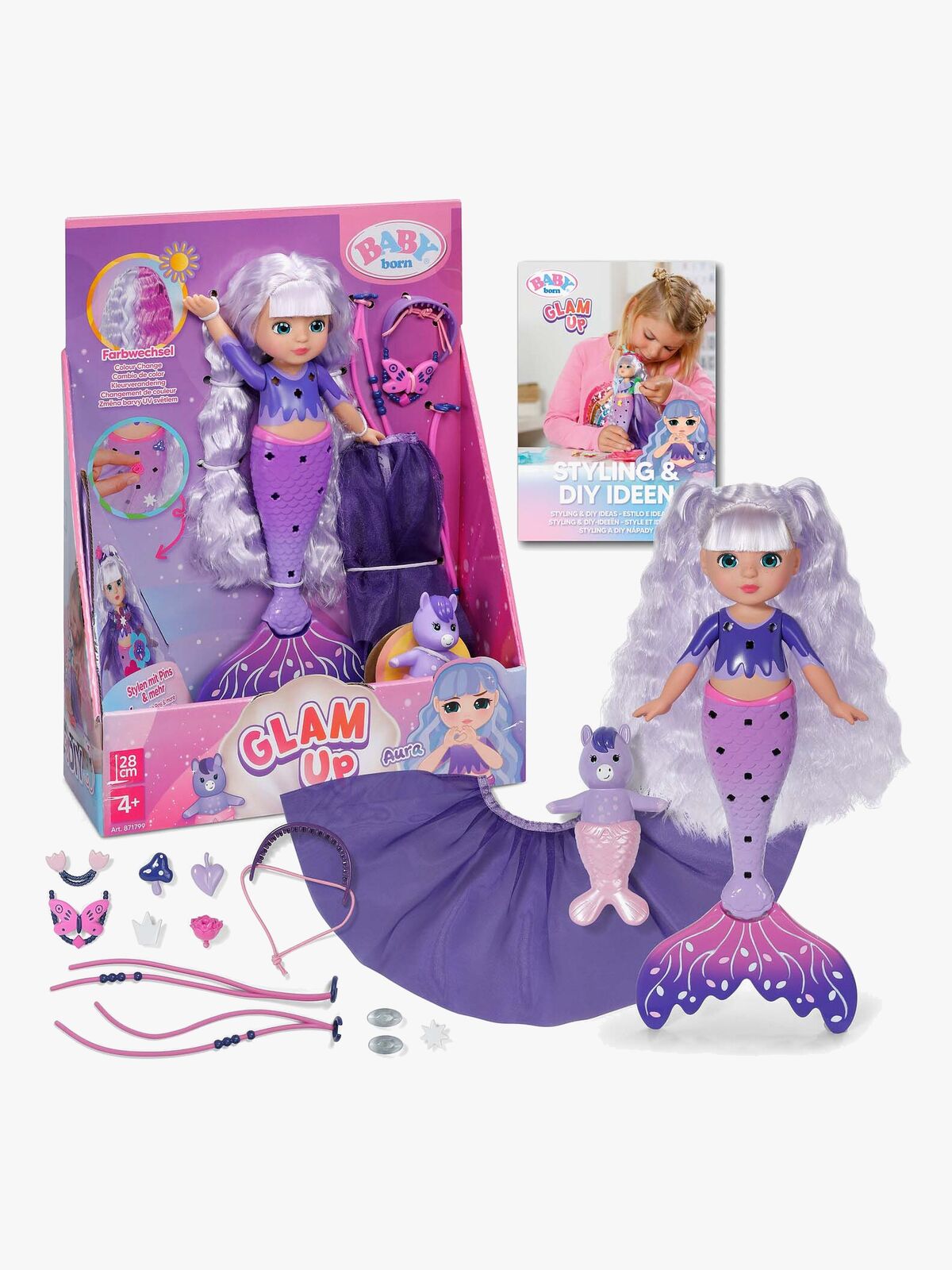 BABY born Glam Up Meerjungfrauen-Puppe Aura