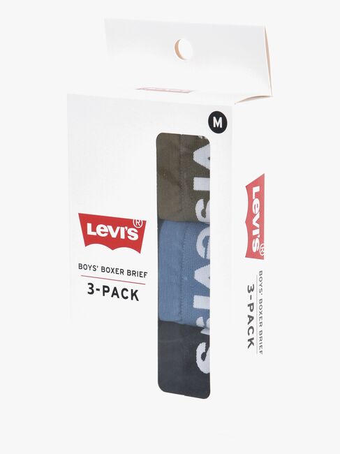 Levi's LHB Boxer Brief Unterhosen 3er-Pack, Black