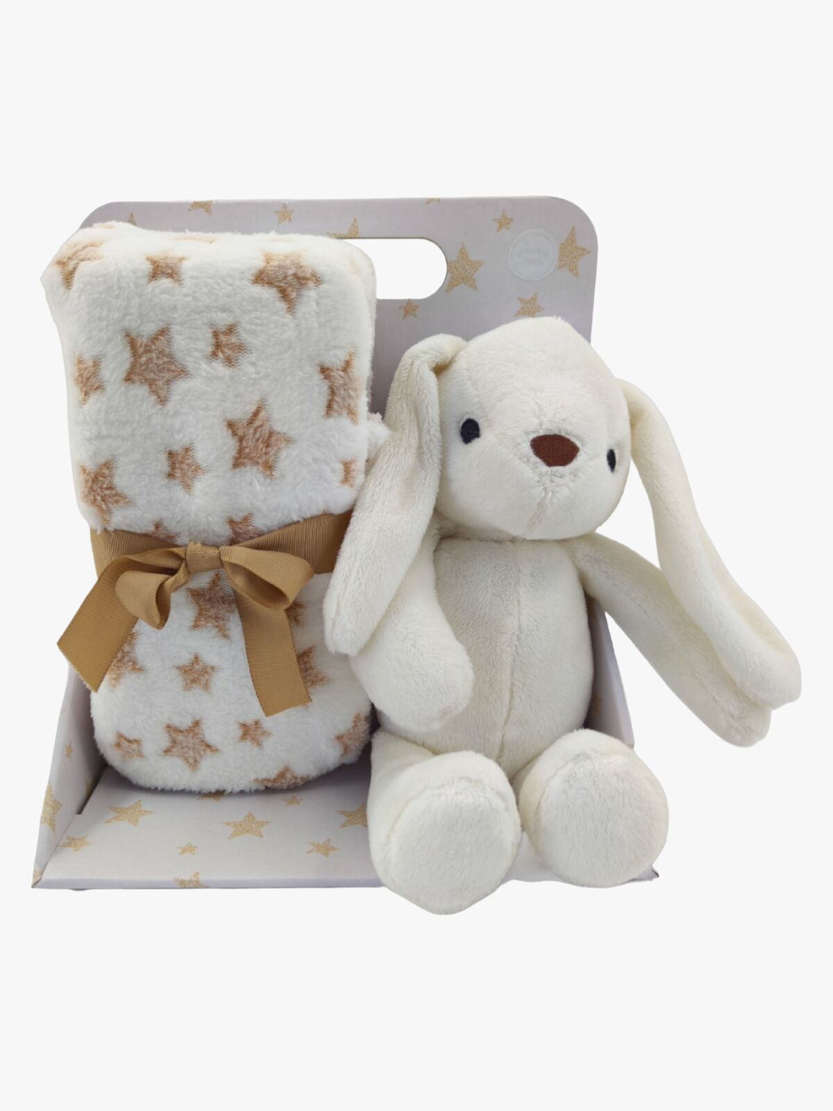CarloBaby Kaninchen Fleecedecke und Kuscheltier, Weiß
