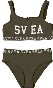 Svea Sportig Bikini mit Reißverschluss, Army Green