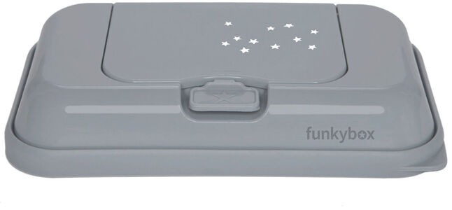Funkybox ToGo Aufbewahrungsbox Feuchttücher Little Stars, Grau
