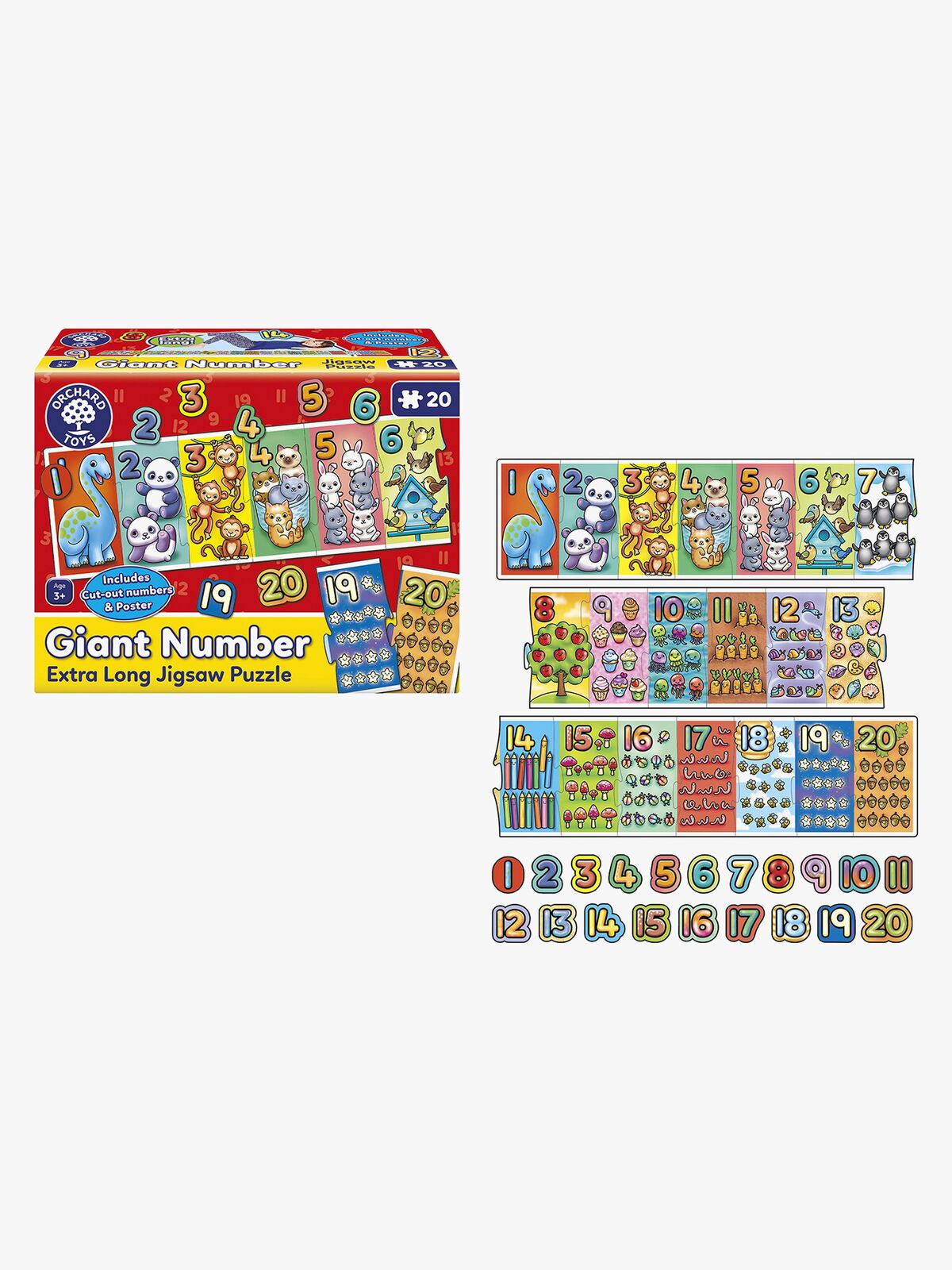 Orchard Toys Puzzle Große Zahlen 20 Teile