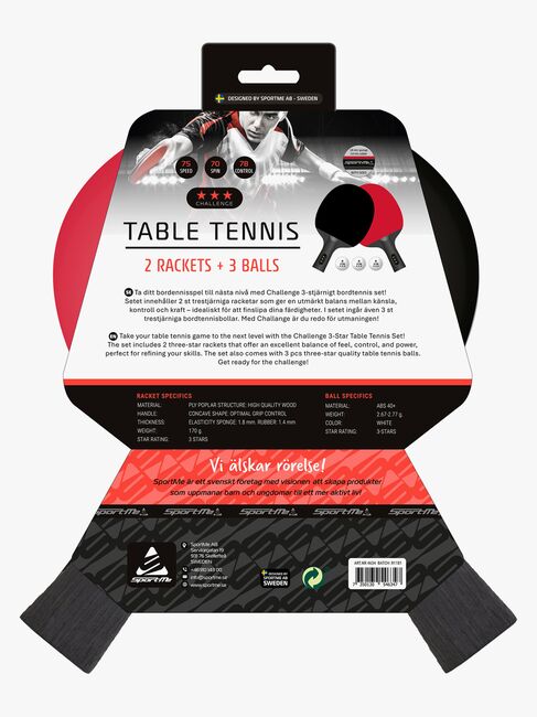 SportMe Tischtennis-Set 3-Sterne Challenge