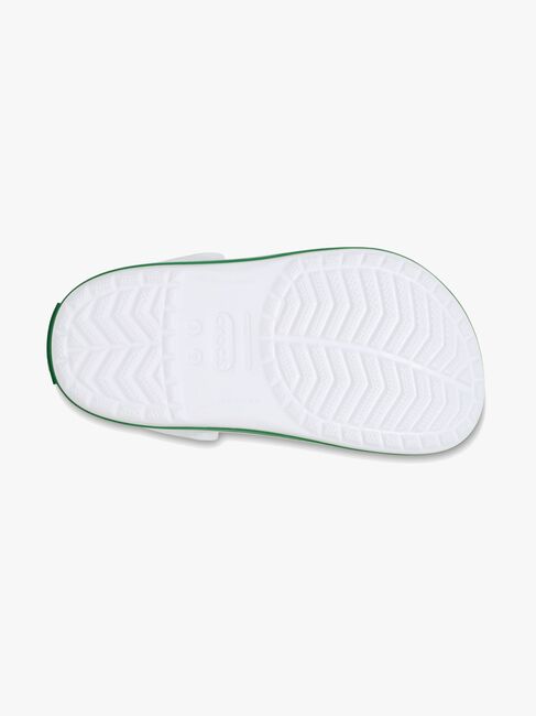 Crocs Crocband Sandalen, White/Green Ivy