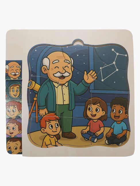 Kinder and Kids Schicht-Puzzle Weltall