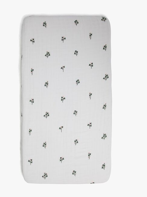 Alice & Fox ADORA Spannbettlaken Wiege 40x90, Weiß