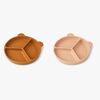LIEWOOD Stacy Unterteilter Teller 2er-Pack, Mustard/Tuscany Rose