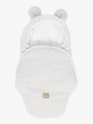 MeowBaby Bearly Pucktuch mit Bärenohren, Offwhite