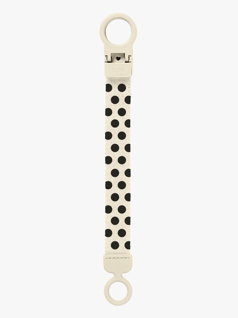 BIBS Studio Loop Schnullerkette Polka, Ivory/Black