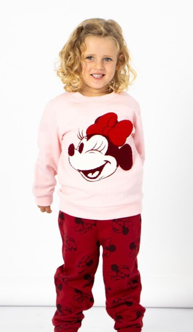 Disney Minnie Maus Pulli & Hose Set, Rot/Rosa
