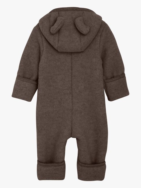 Huttelihut Overall Merinowolle mit Ohren, Brown Melange