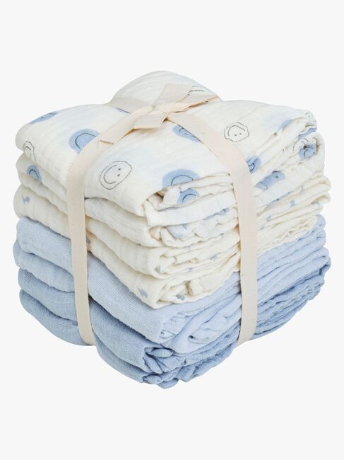 Pippi Musselintuch 8er-Pack, Celestial Blue