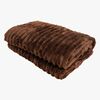 KMCarpets Stripe Decke 130x170, Braun