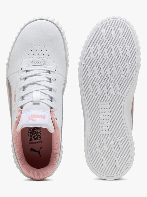 Puma Carina 3.0 Jr Sneaker, White/Sandstone