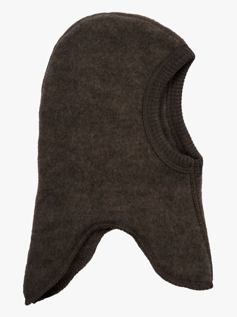 Mikk-Line Schlupfmütze Merinowolle, Dark Brown Melange