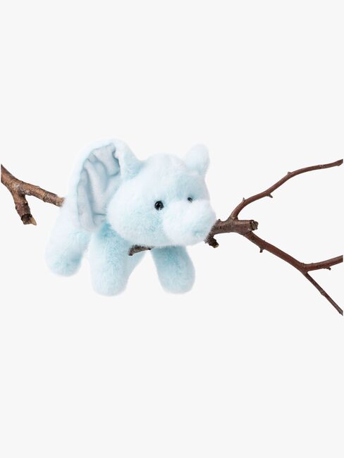 Teddykompaniet Plüschspielzeug Liegender Elefant 34 cm, Hellblau