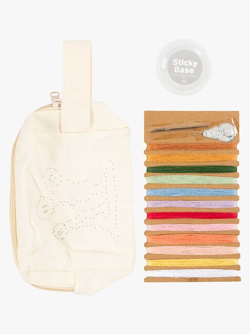 Creativ Company Bastelset Stickerei Kosmetiktasche