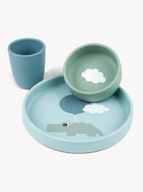 Done By Deer Happy Clouds Kindergeschirr, Blau