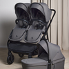 Beemoo Pro Twin 2 Geschwisterwagen inkl. Liegewanne, Mocha Grey