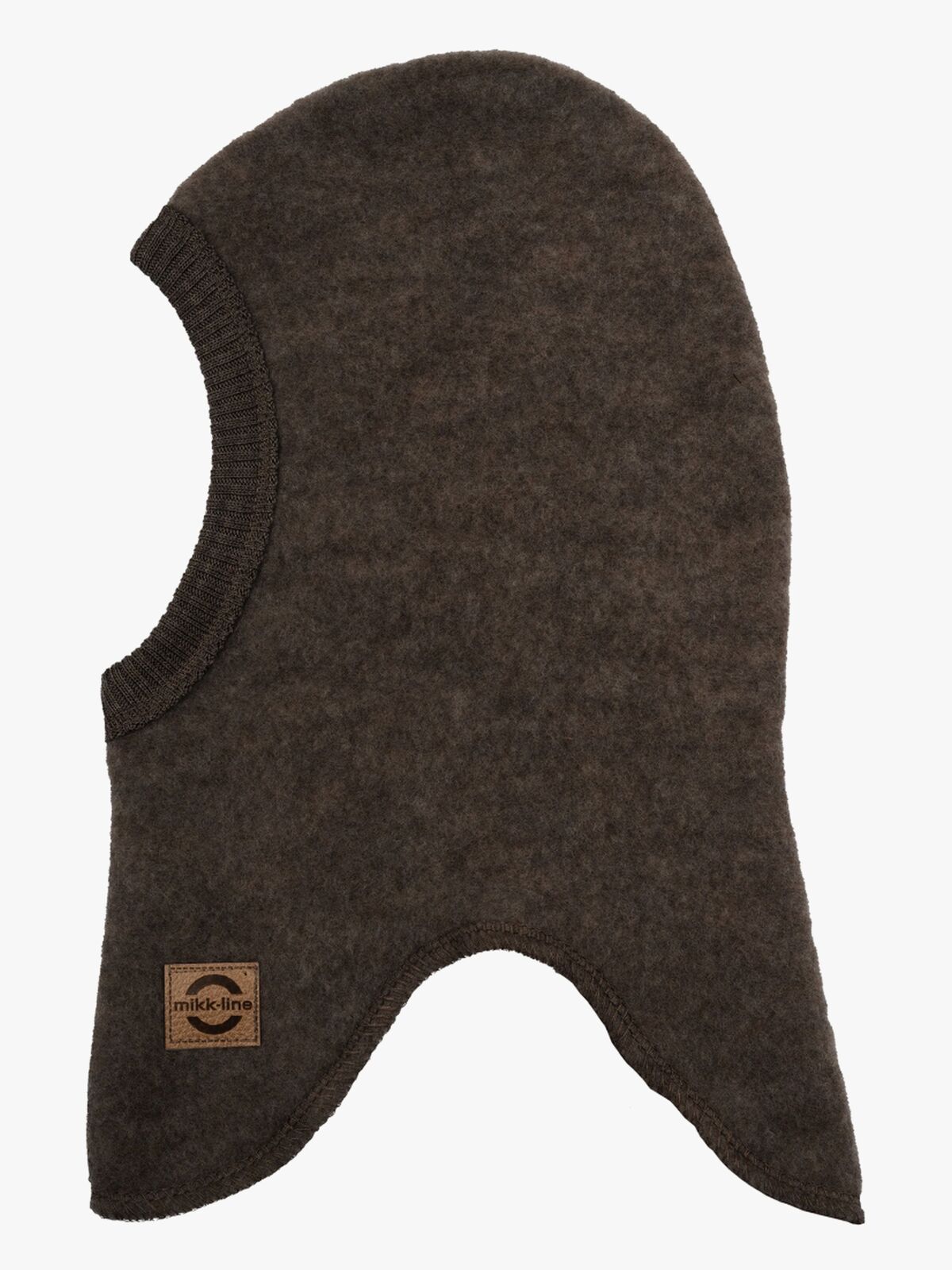 Mikk-Line Schlupfmütze Merinowolle, Dark Brown Melange