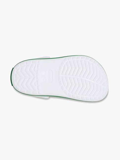 Crocs Crocband Kids Sandalen, White/Green Ivy