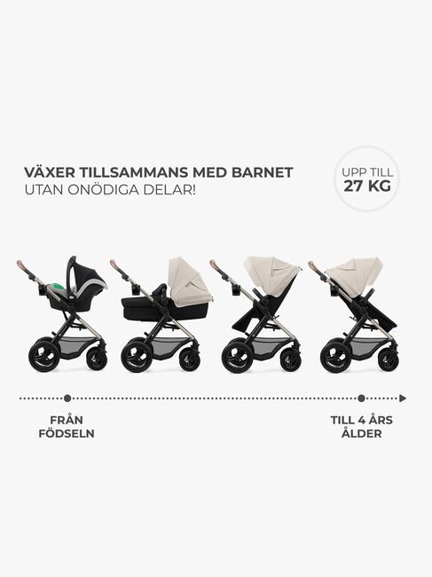 Kinderkraft MOOV 2 Air 3-in-1 Kombikinderwagen, Moonlight Grey