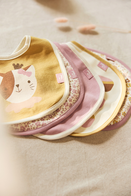 Jollein Bandana Halstuch Wasserdicht 5er-Pack, Flower Fairies