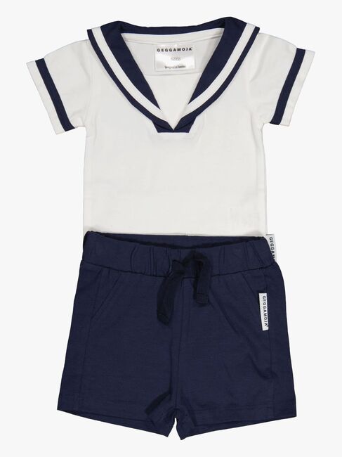 Geggamoja Matrosen-Set Baby, Weiß