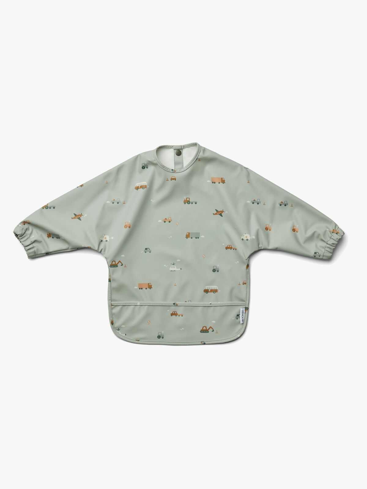 LIEWOOD Merle Cape Lätzchen mit Print, Vehicles/Dove Blue